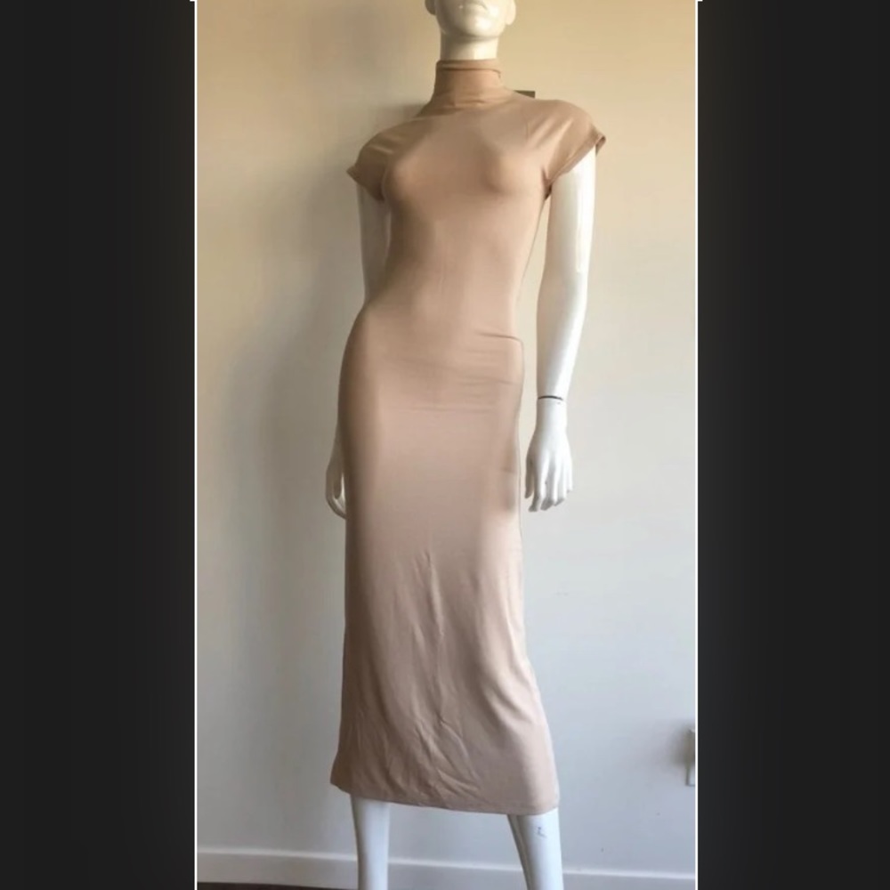 Women’s short sleeve turtleneck solid slim fit dress size:S